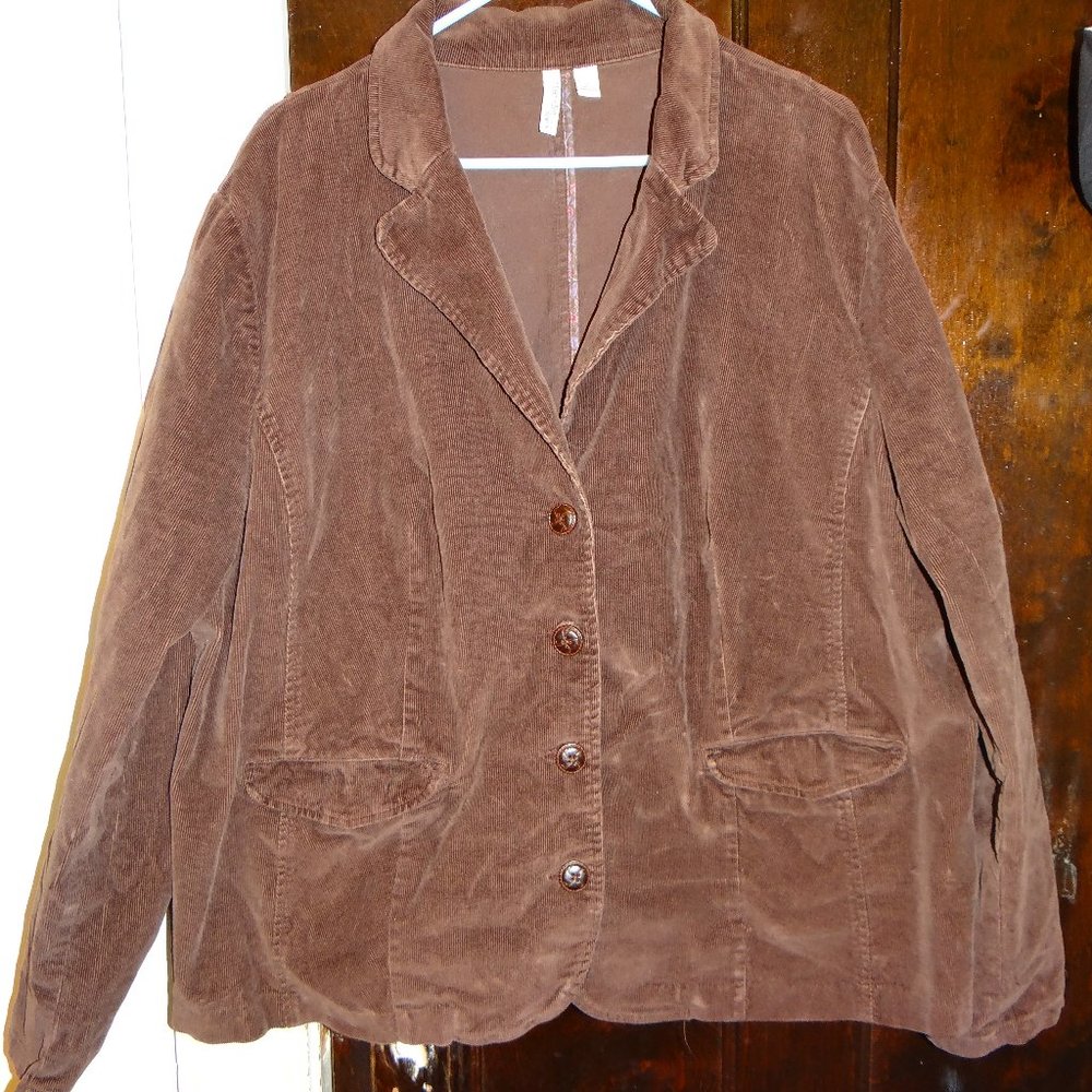 St. John's Bay Dark Brown Corduroy Blazer